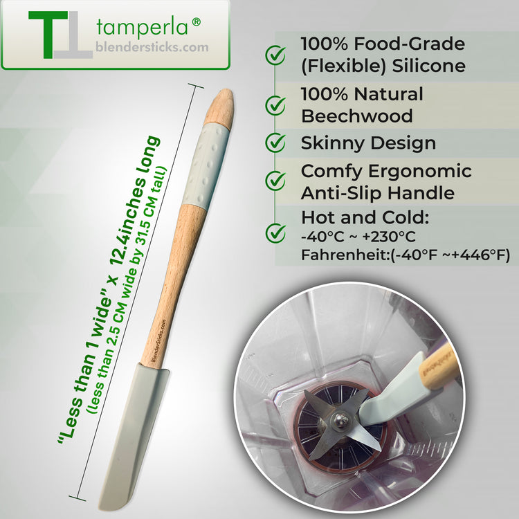 Skinny-Spatula for Blenders, Bakings, and More by Tamperla® BlenderSticks –  Tamperla Blendersticks